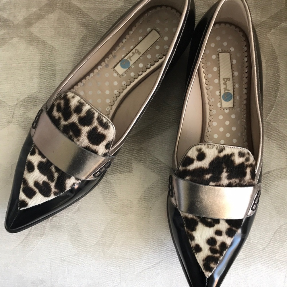 Leopard loafer shoe