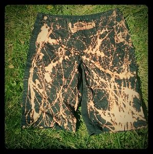 Acid Wash cargo shorts
