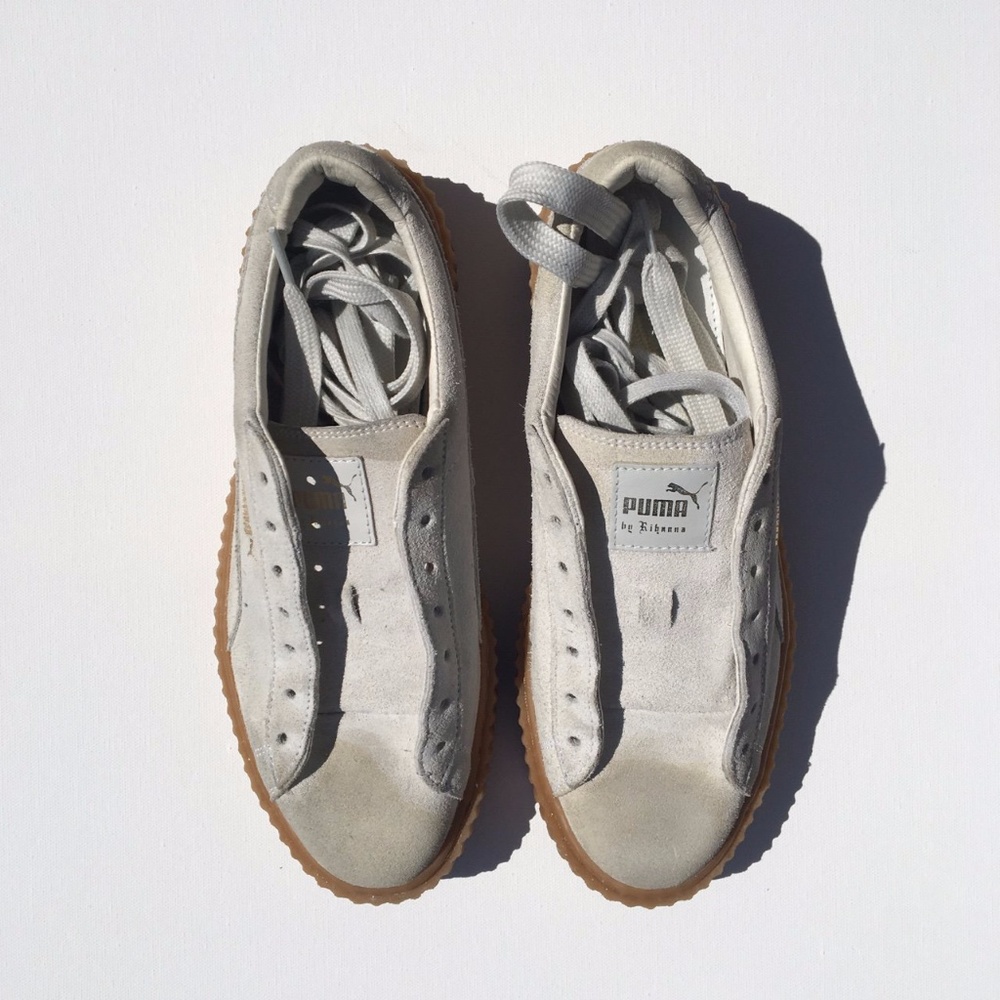 White/Oatmeal Fenty x Puma creepers