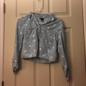 Crop top flannel from wet seal