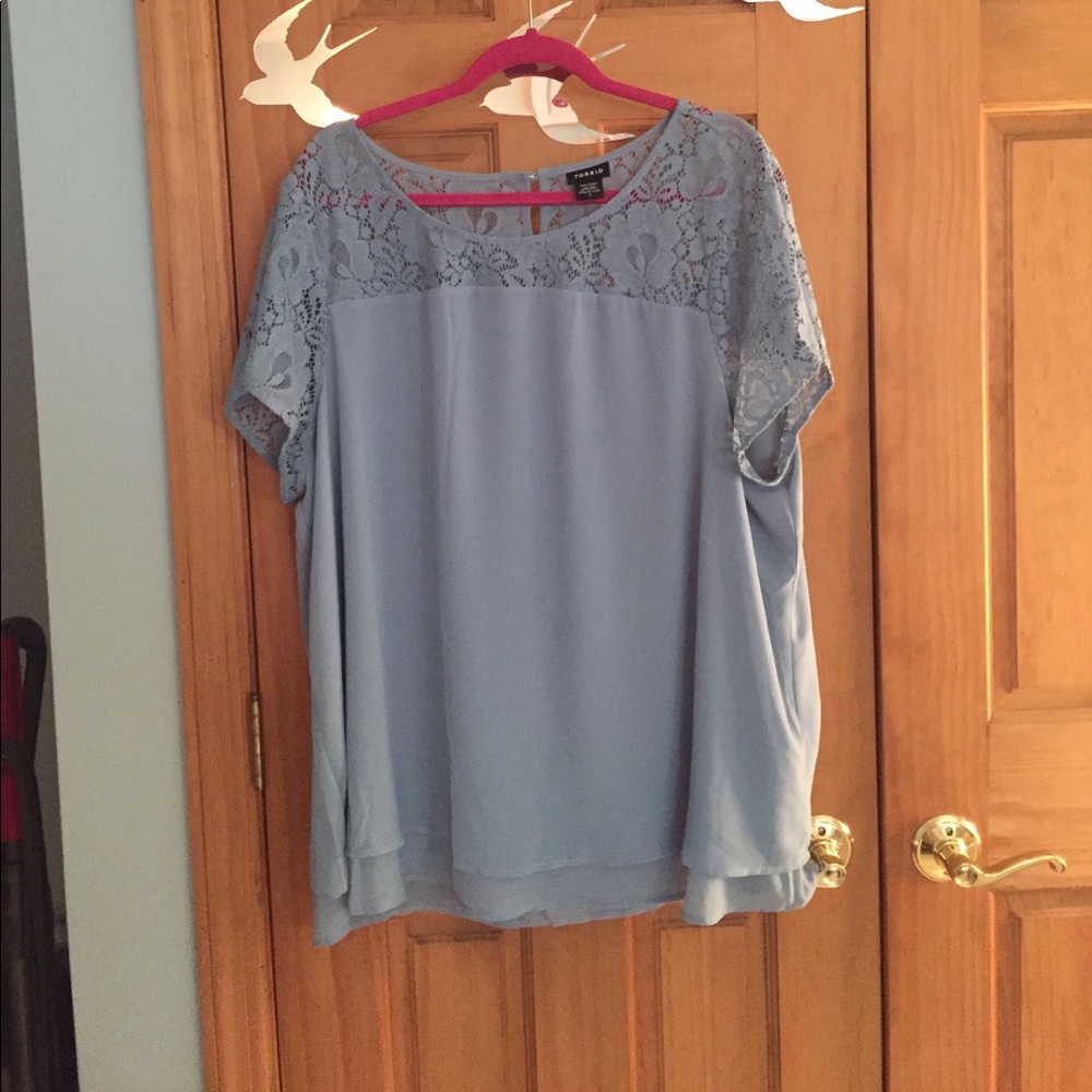 TORRID chiffon lace top