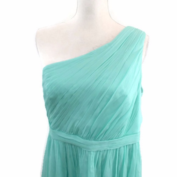 j. Crew Soft Aqua "Kylie" Silk Chiffon Dress - Picture 3 of 4
