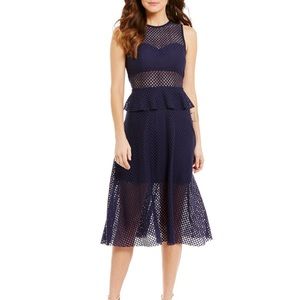 Chelsea and Violet Lace Peplum Dress