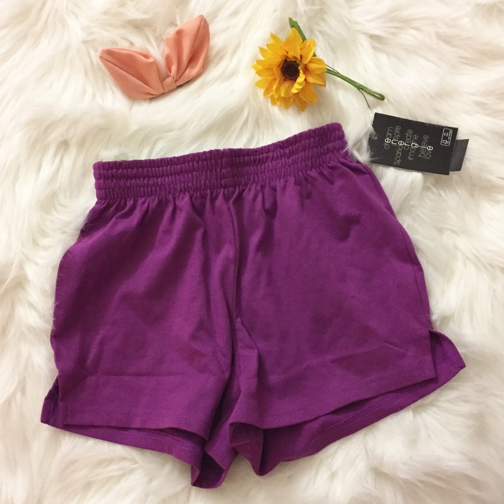 Purple lounge workout shorts