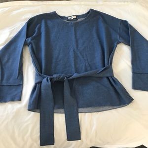Madewell tie waist sweatshirt