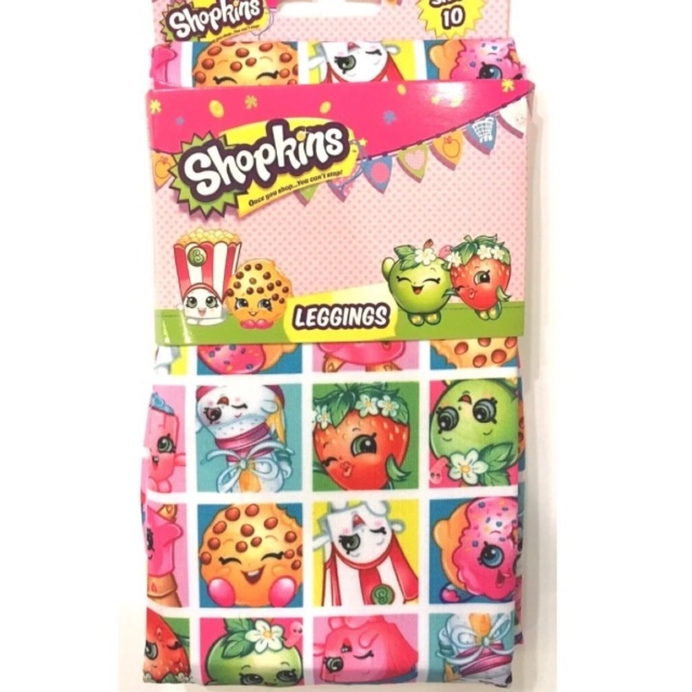 Shopkins Character Stampede Leggings Girls Size 10