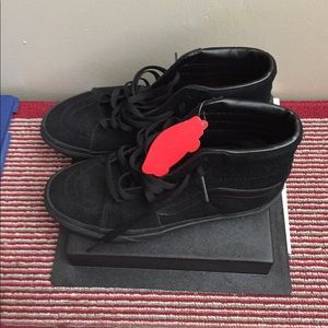 High top black suede vans