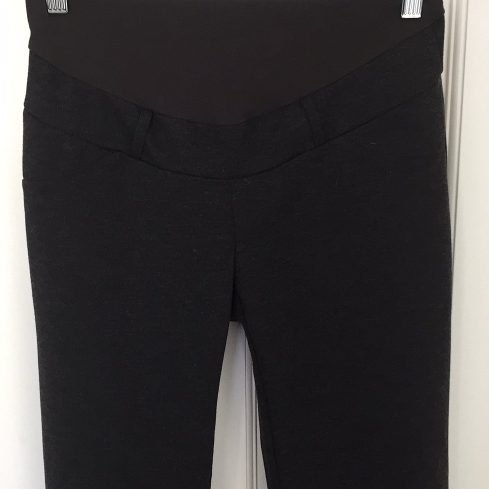 Gray Ponte Knit Maternity Pants