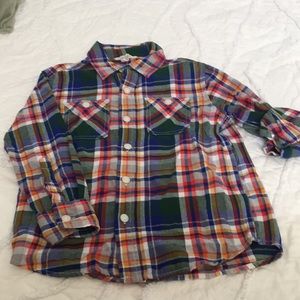 Boy flannel button down