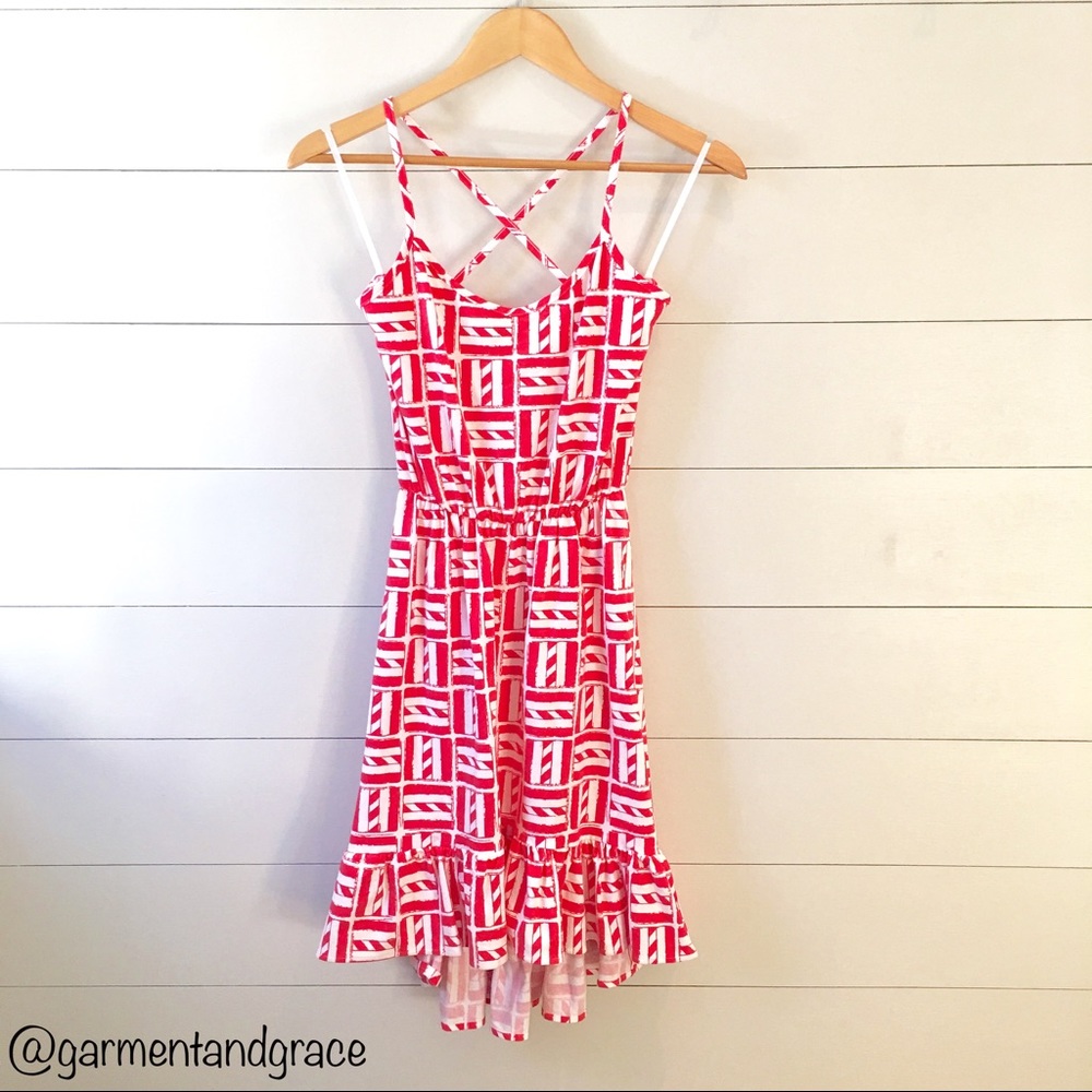 Mahi Gold - NWOT Cape Cod high low pattern dress