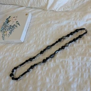 Black and Silver Beaded Necklace