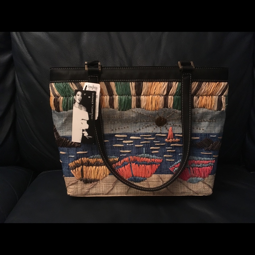Lovely Summer Tompkins weaved handbag