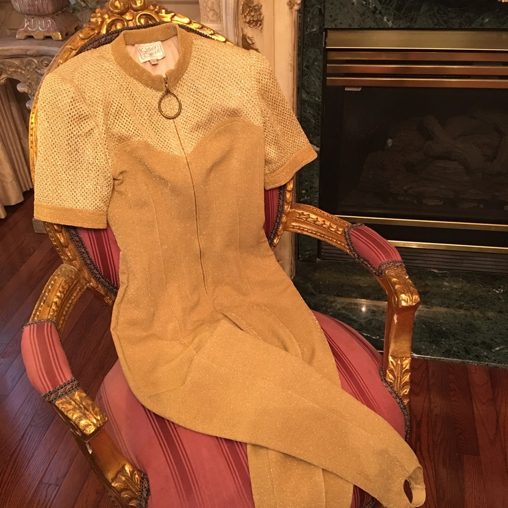Classy Shimmer Gold Catsuit/Pantsuit