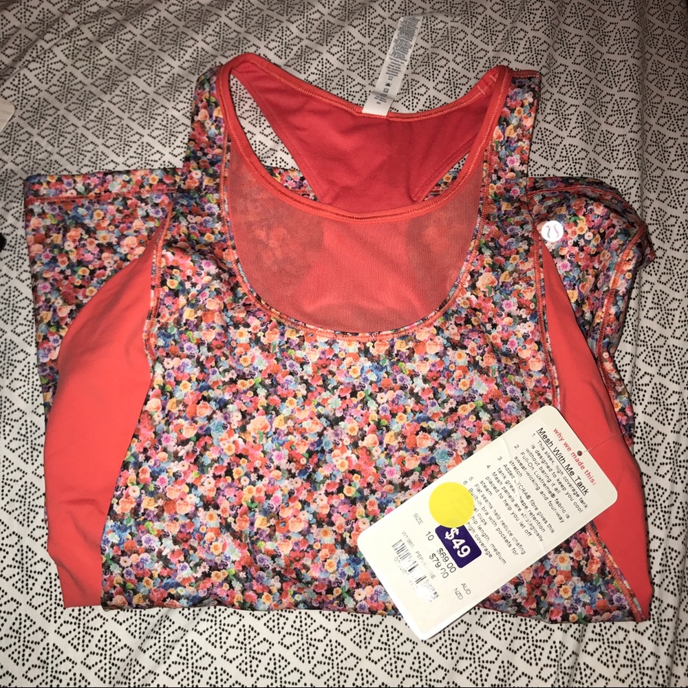 Mesh with me tank lululemon