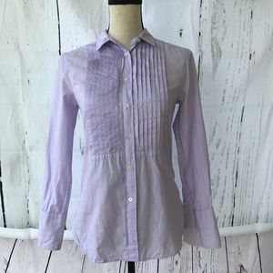 J.Crew Shirt Lilac Long Sleeve Button Down Size 0