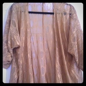 LuLaRoe Lindsay lace mustard gold yellow
