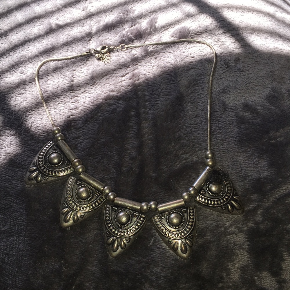 Silver triangle necklace