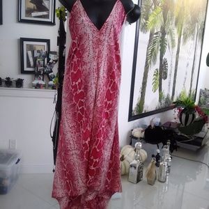 BOUTIQUE NWT ANIMAL SNAKE PRINT SILKY SLIP DRESS