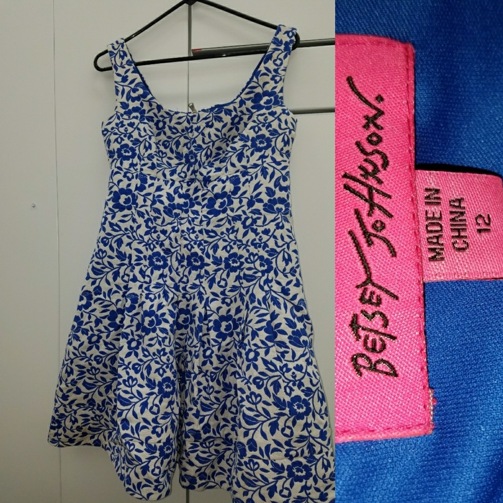 Blue & white floral dress