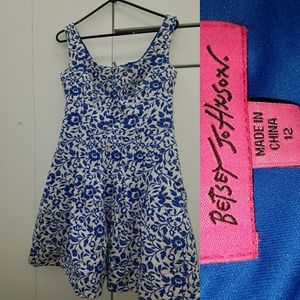 Blue & white floral dress