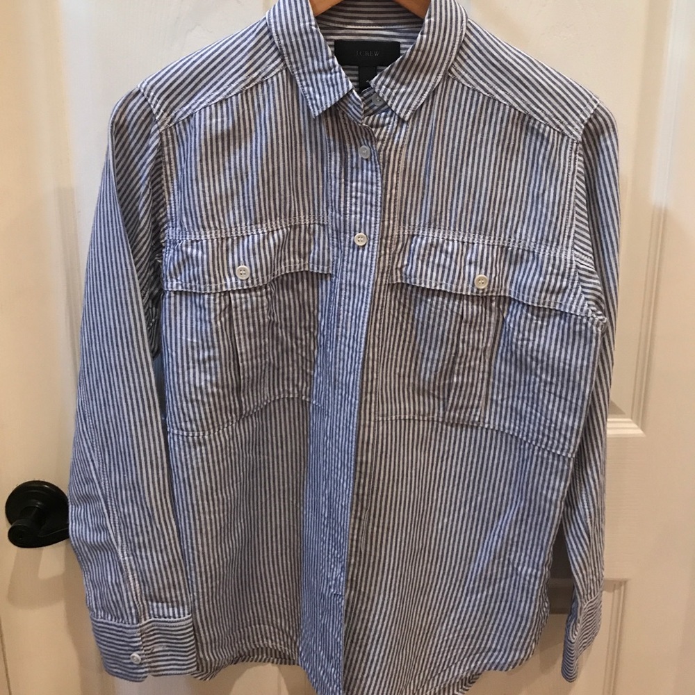 J. Crew Stripe Button Down