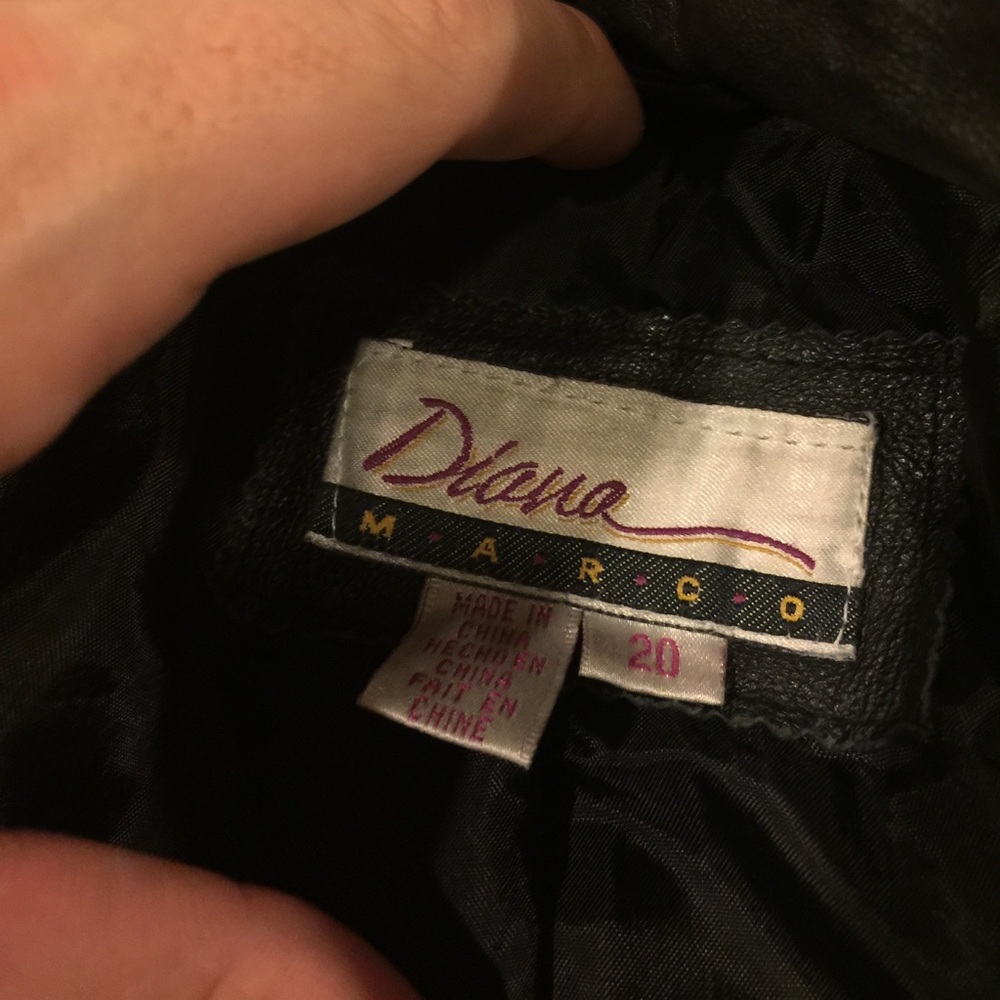 Vintage Diana Marco leather trench coat