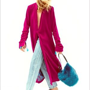 NWT Free People Dhalia Velvet duster jacket