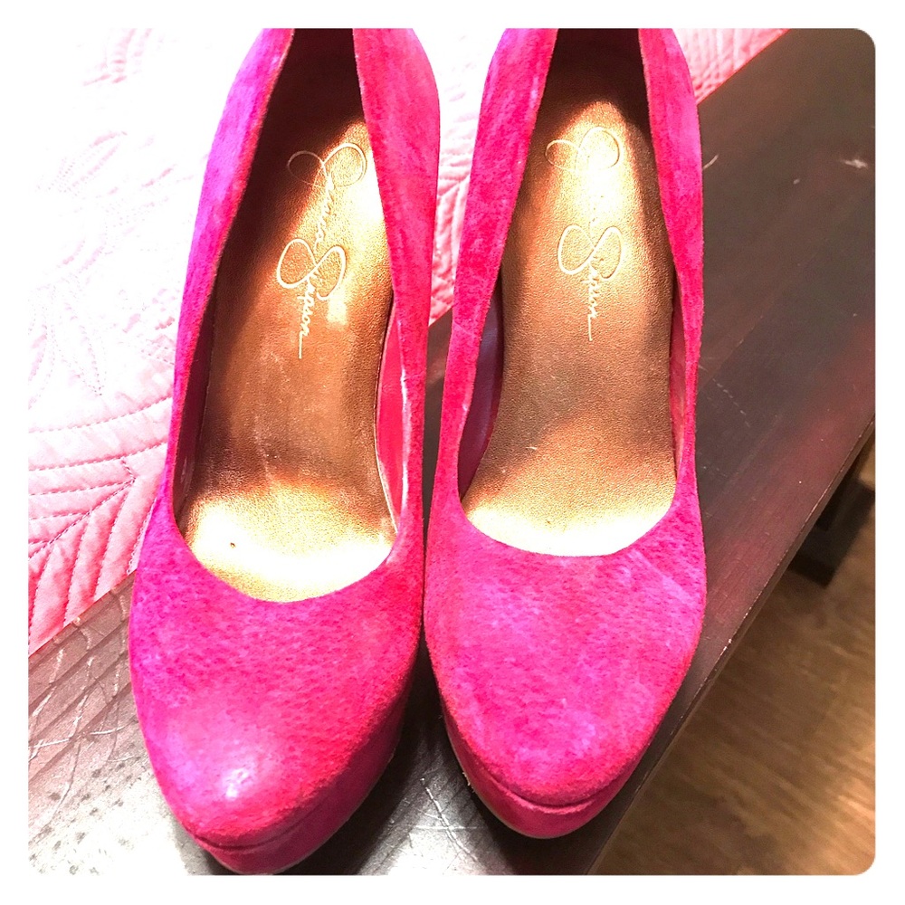Jessica Simpson Magenta Heels
