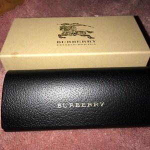 Burberry Sunglass case with box and cloth