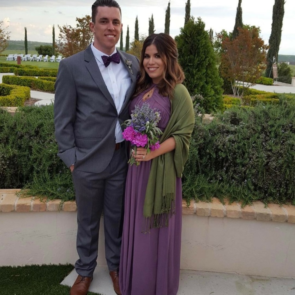 Dessy Plum Gown
