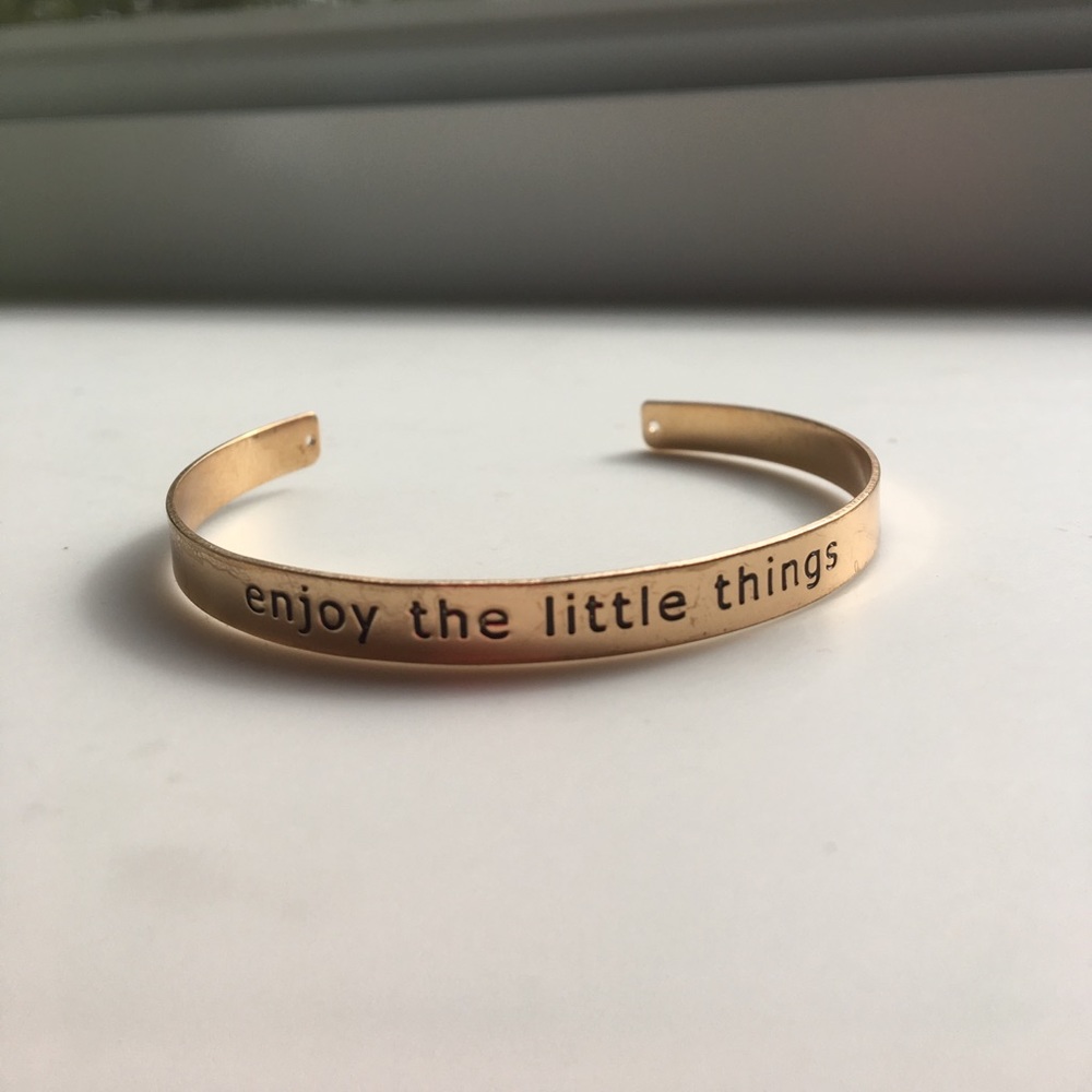 "Enjoy the little things" cuff bracelet
