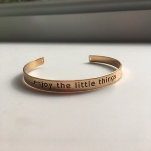 "Enjoy the little things" cuff bracelet