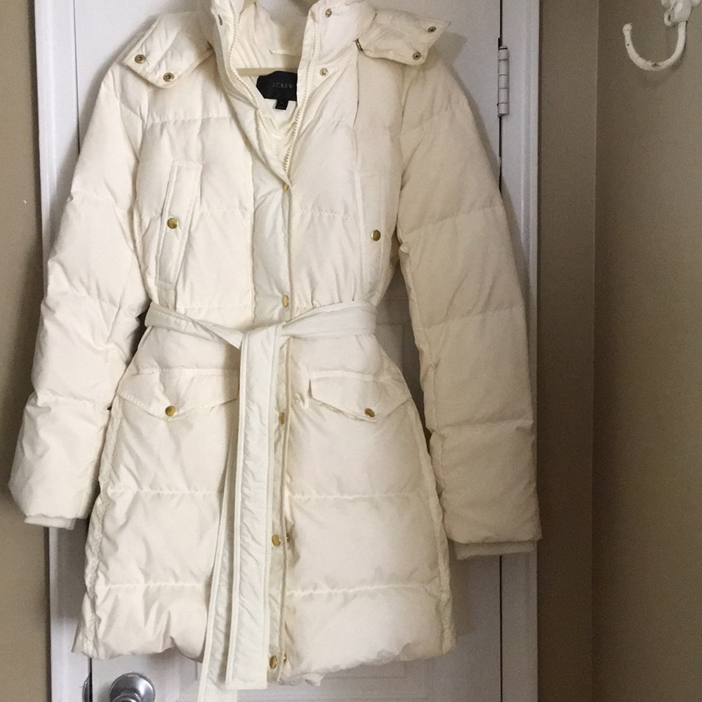 J crew Wintress down puffer coat XL