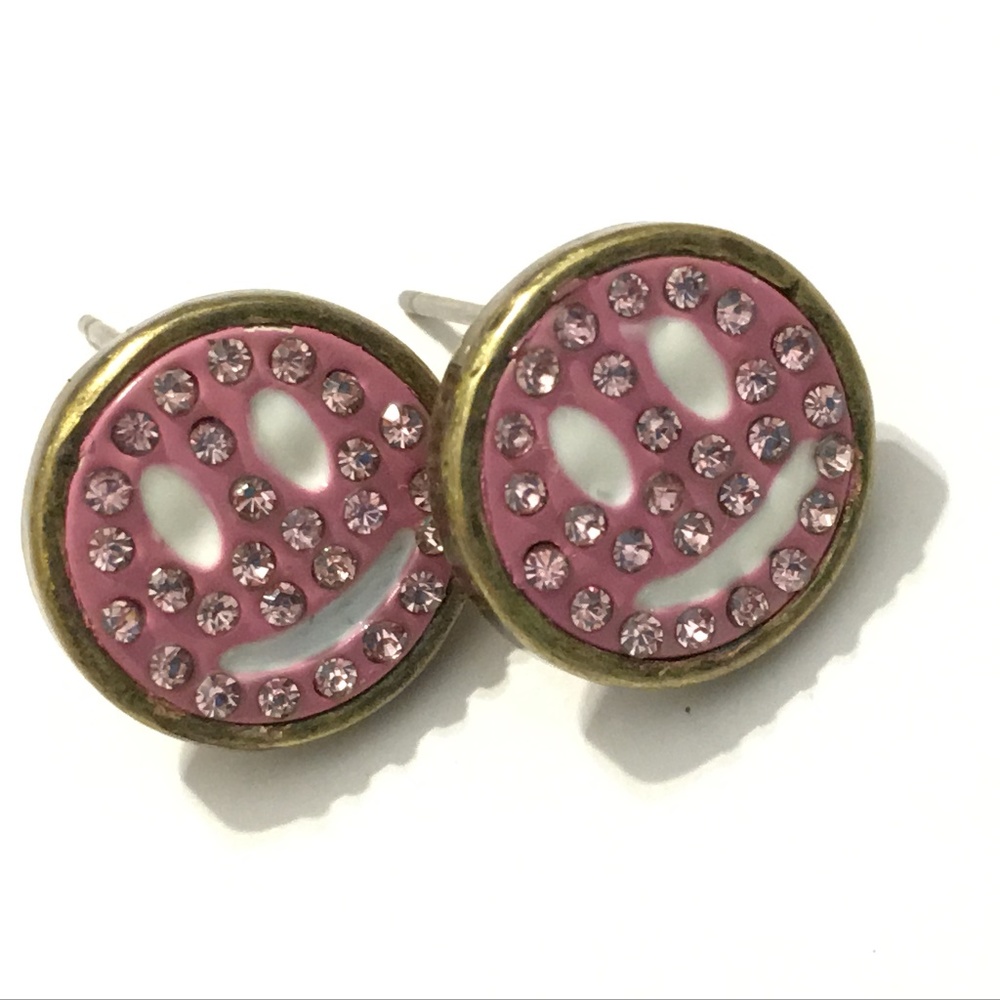 BETSEY JOHNSON Girlie Grunge Pink  Smiley Face