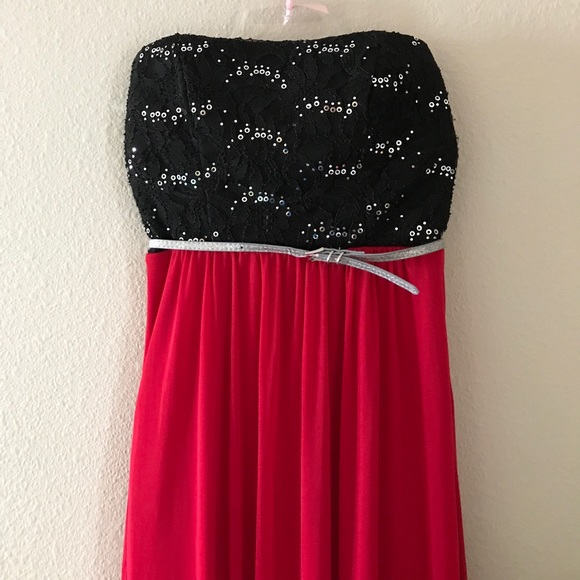 Vera Wang Dresses scarlet red back sequence nwt - Picture 2 of 7