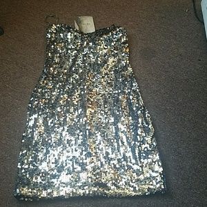 Lily rose silver sequin mini dress. Size small