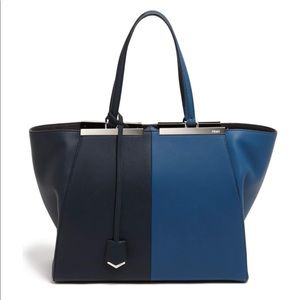 Fendi '3Jours' Bicolor Leather Shopper