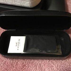 Coach sunglass case with dust cloth