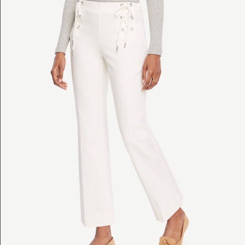 Ann Taylor lace up pants. - Picture 2 of 6