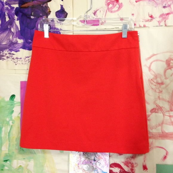 Banana Republic Dresses & Skirts - BR orange red poppy pencil mini skirt 8 petite