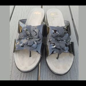 Black Dansko heel slide sandals