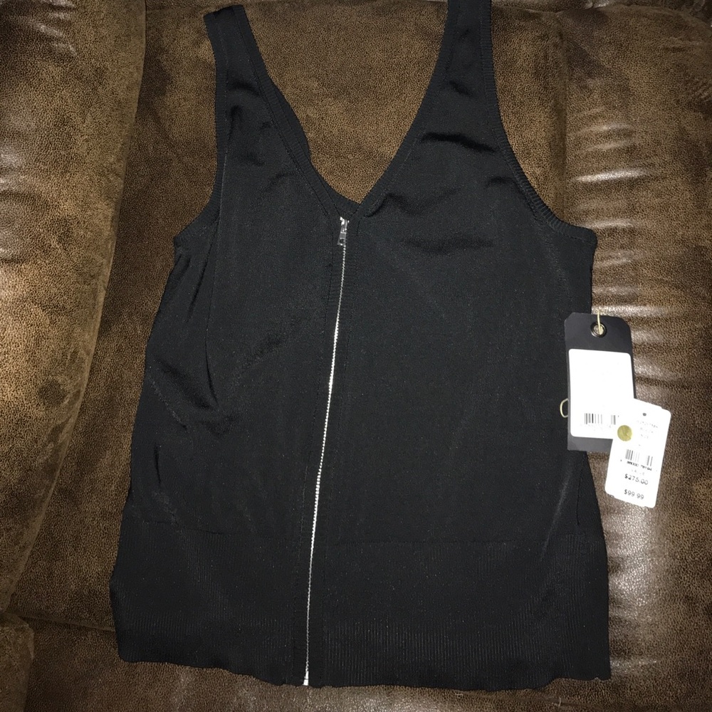 Rag & bone black zip up tank