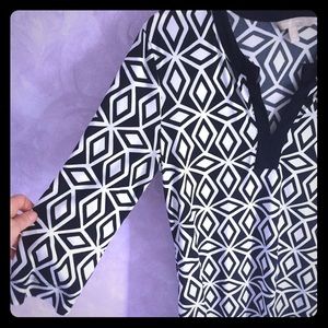 Banana Republic 3/4 sleeve patterned dress