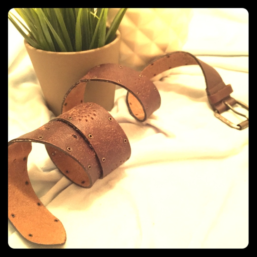 Brown leather Belt