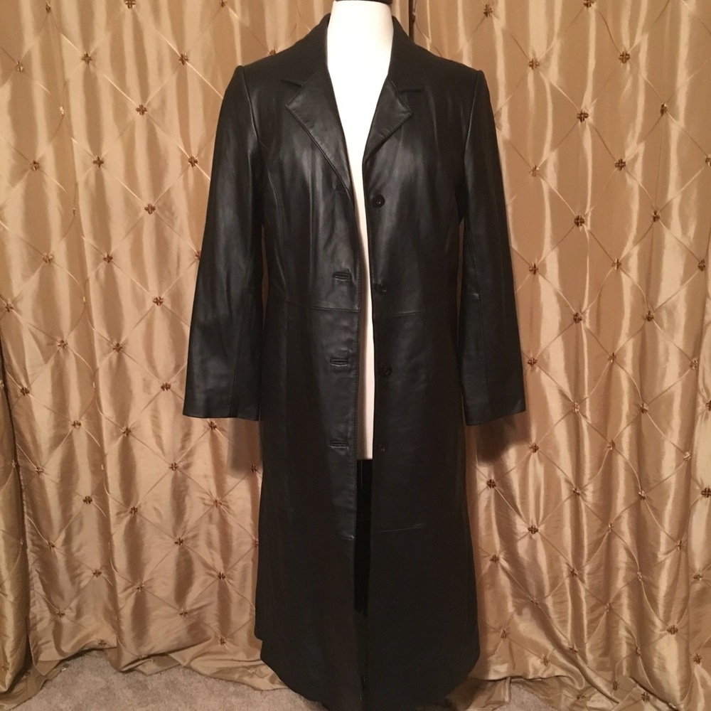 NWOT Women's Centigrade Full Length Leather Coat