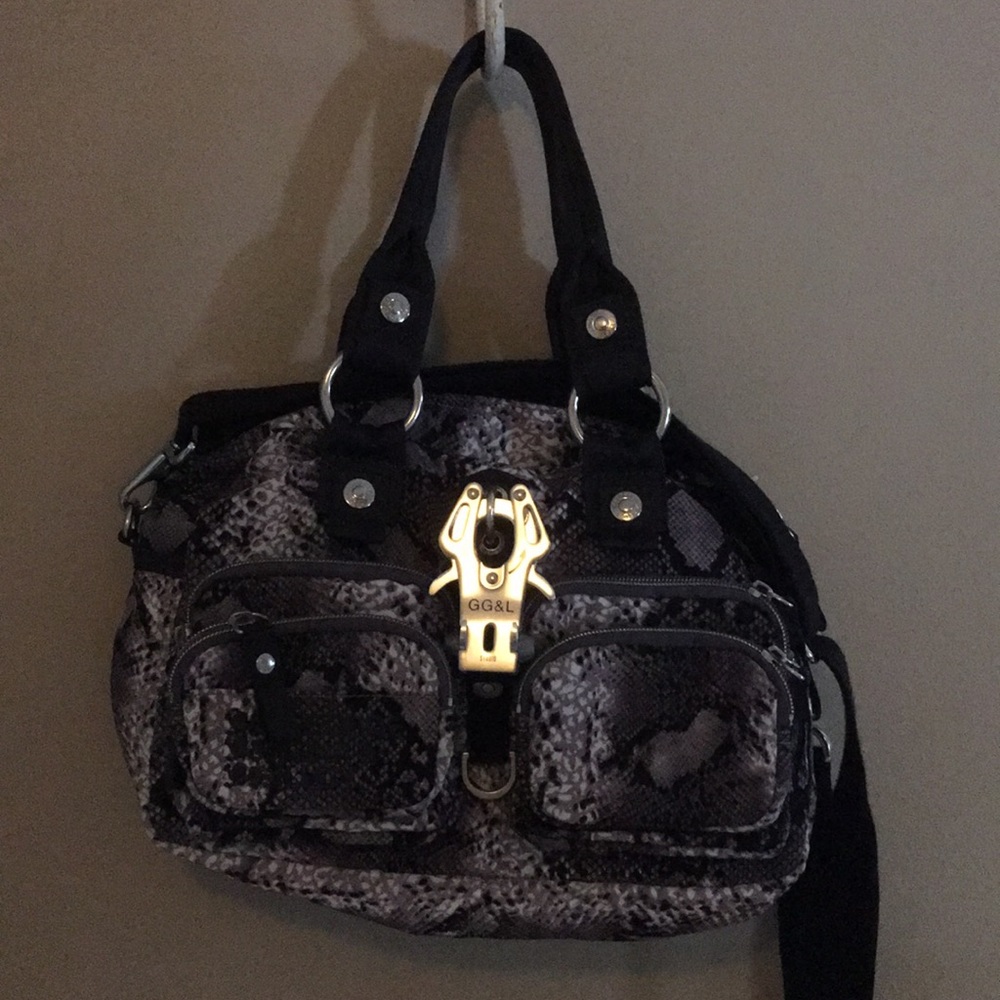 George Gina Lucy snake print bag