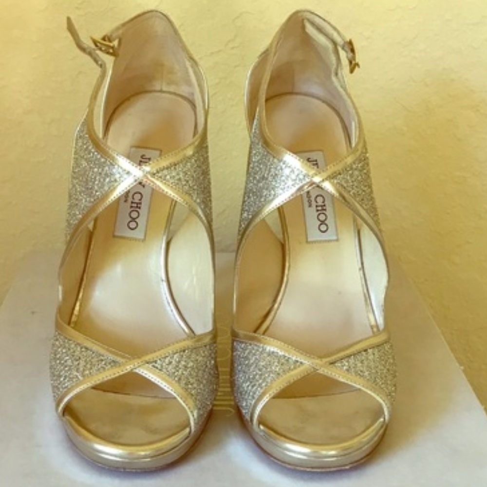 Jimmy Choo Champagne Leondra Heels Size 40 (10 US)