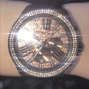 Mk watch black and rose gold