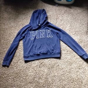 VS PINK Pull over Hoodie, Navy, L
