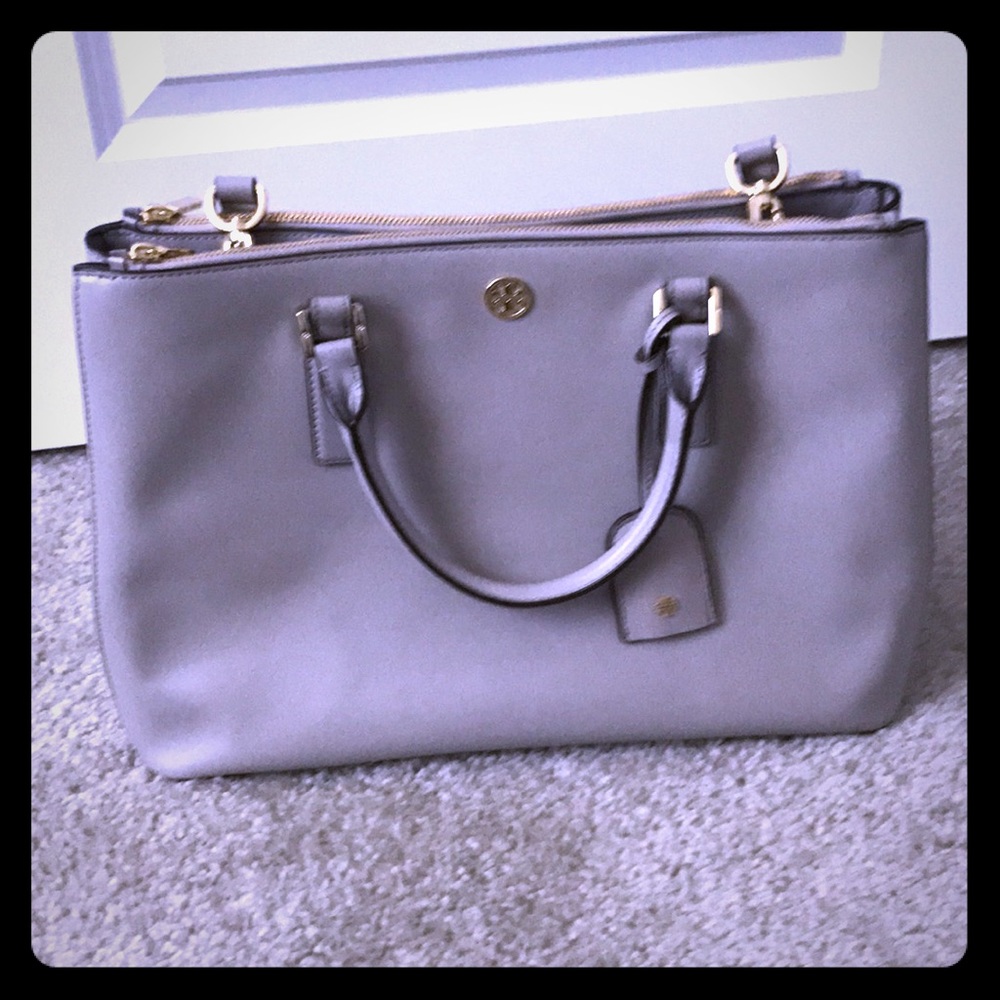 Tory Burch double zip Robinson purse